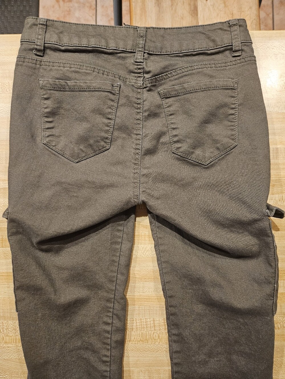 Wax Jean Military Green Cargo Pants Size 5/27 - Picture 3 of 8